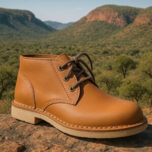 Genuine Leather Lace-up Vellie Shoe - Tan