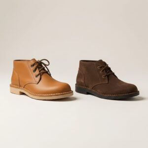 Genuine Leather Lace-up Vellie